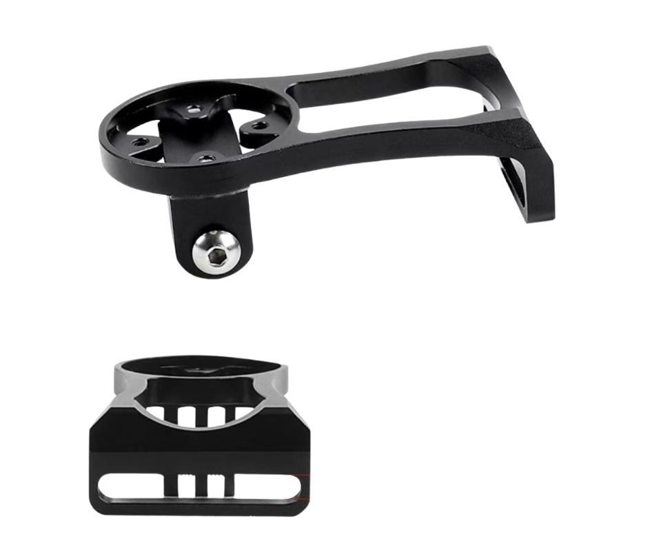 Bike Computer Mount (off bar mount) for Garmin, Bryton, GoPro, Cateye - Black