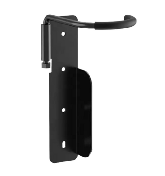 Bike Storage Hook with rear wheel plate - wall mounted, vertical hanging, swivels for more storage spece