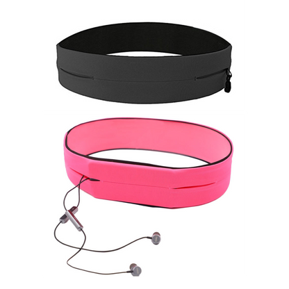 Stretch Running Waist Belt with Pouches